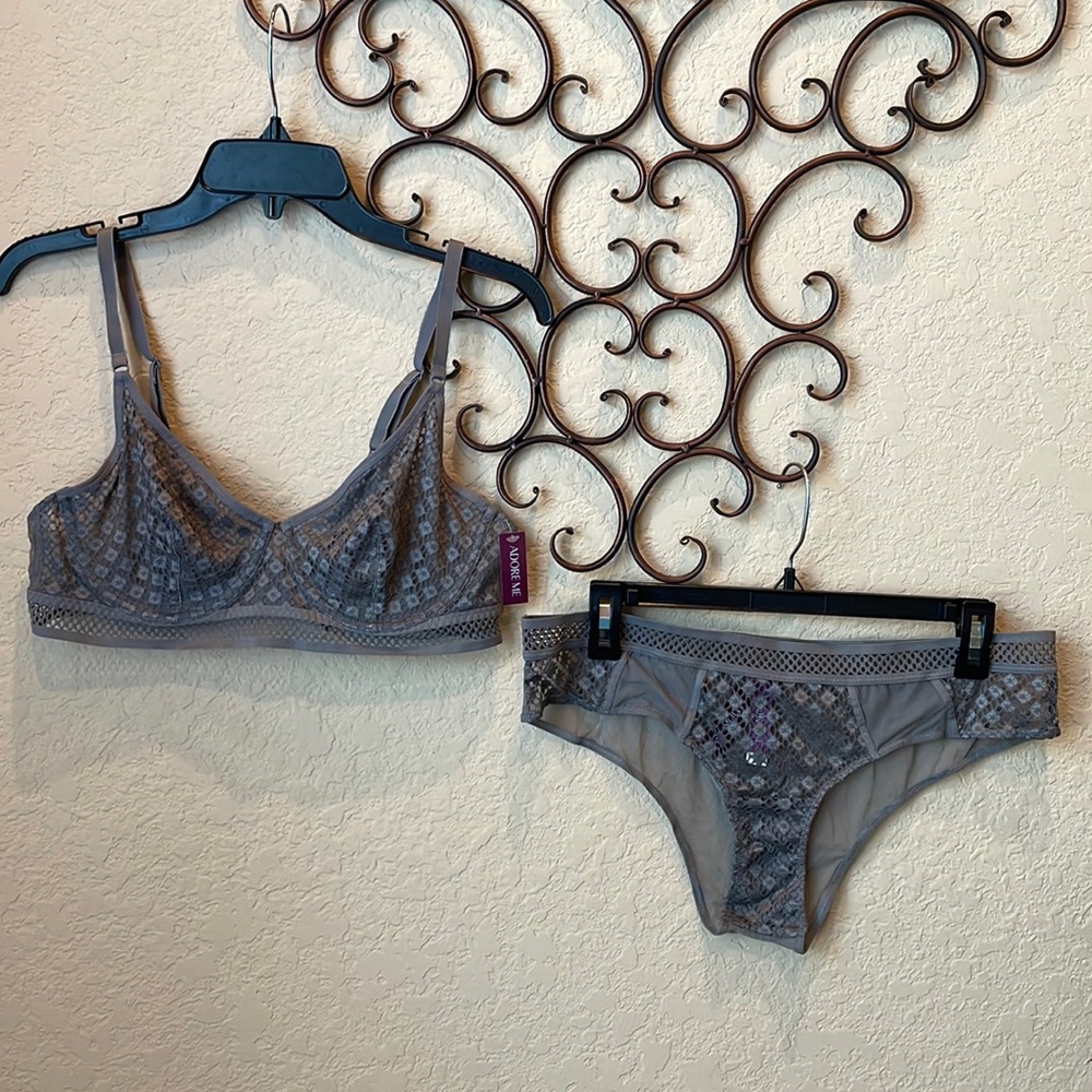 ADORE ME Tatum Unlined wired Bra (38B) & matching cheeky panty (L) set